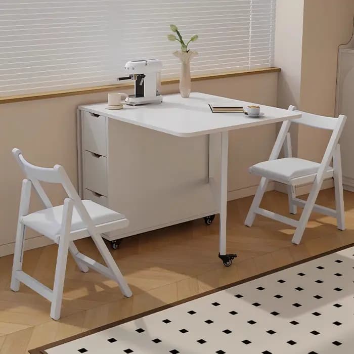 Table à manger d'appartement étanche Design nordique blanc