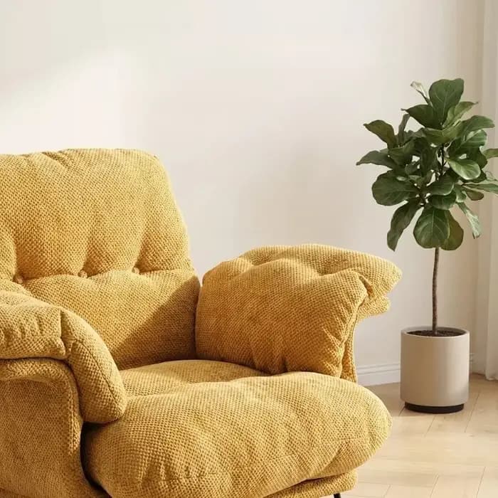 Fauteuil de relaxation vintage, fauteuil moelleux pour chambre et salon, fauteuil de lecture pour balcon, fauteuils de salon, mobilier du milieu du siècle