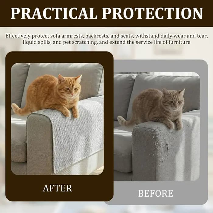 2 housses de protection antidérapantes pour accoudoirs de canapé 70x70CM