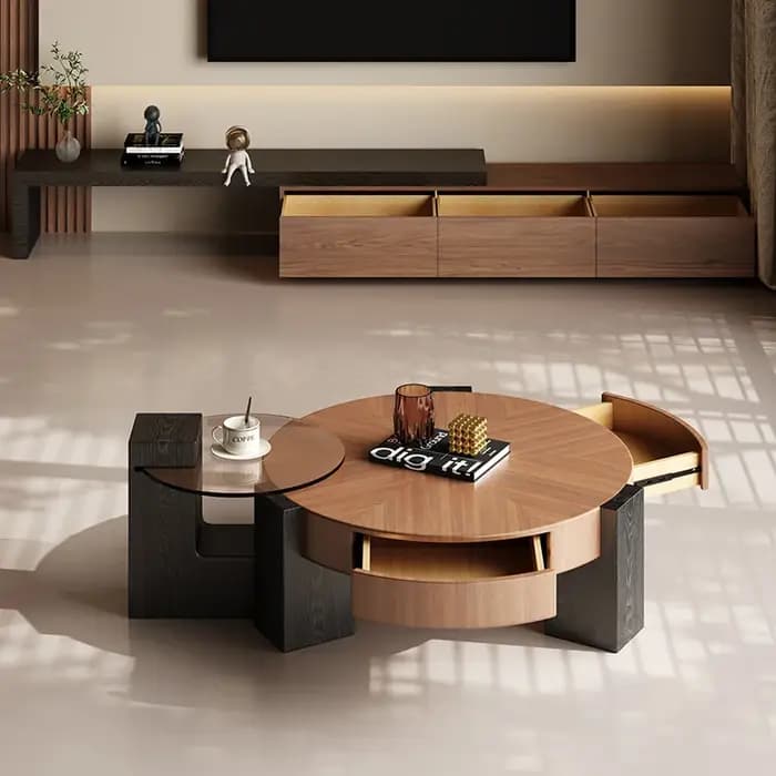 Tables basses Vintage du milieu du siècle Wabi Sabi Designer Wabi Sabi Table basse tendance Premium