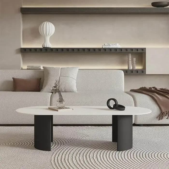Table basse ovale moderne