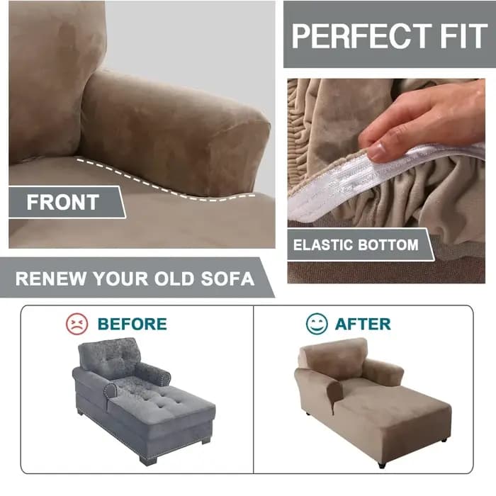 Housse de Chaise longue en velours