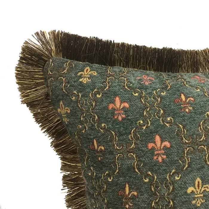 Juste de coussin en chenille douce tissée pour canapé