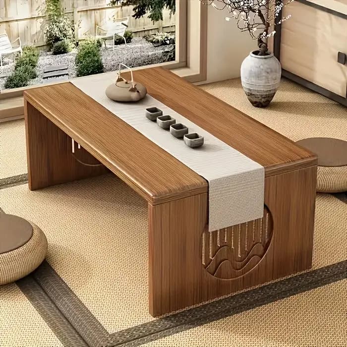 Table pliante polyvalente en bambou – Style japonais