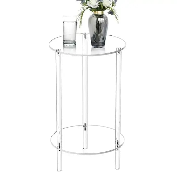 Table d'appoint ronde en acrylique
