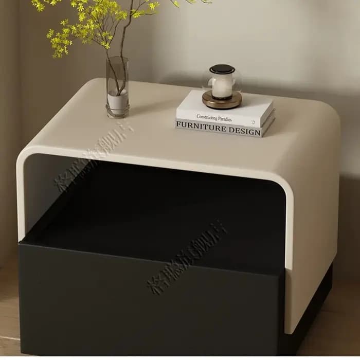 Table de Chevet Vintage Esthétique de Luxe Moderne Nordique avec Rangement