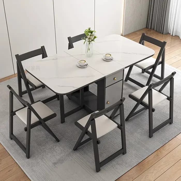 Tables à manger de luxe italiennes avec tiroirs de rangement