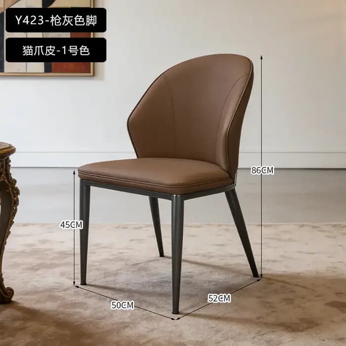 Chaises de salle à manger minimalistes italiennes, chaise de salle à manger moderne simple et luxueu