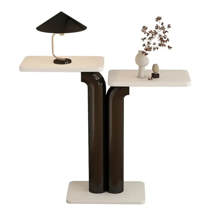 Table console moderne de style mid-century, table console simple en marbre pour le hall, table conso