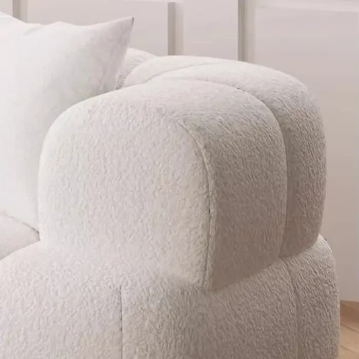 Canapé sectionnel inclinable en peluche