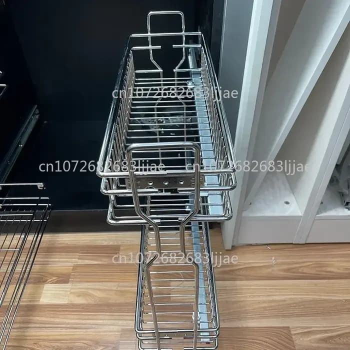 Panier de Type tiroir, armoire de sol, panier latéral de rangement latéral étroit, panier d'assaison