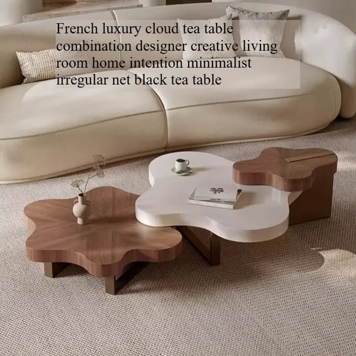 Table basse de salon moderne en bois de luxe, console de rangement de bureau, style vintage, mobilie