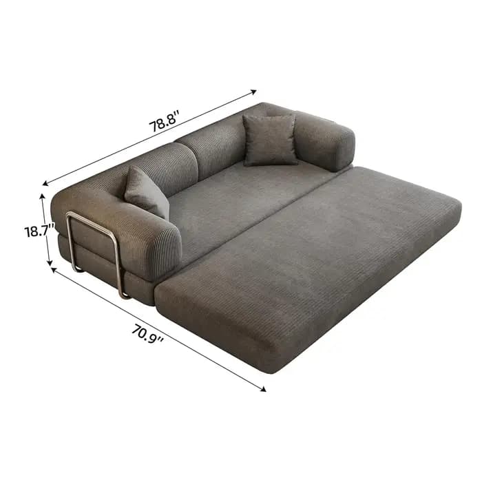 Canapé-lit convertible, canapé modulaire sans structure de 79 pouces, canapé-lit pliable pour salon,