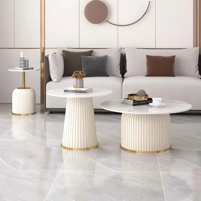 Europe du nord Tables basses Design rond authentique luxe
