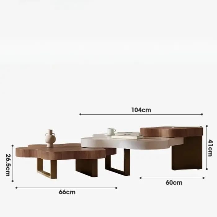 Table basse de salon moderne en bois de luxe