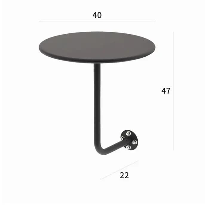 Table ronde murale de Style industriel pour café, Table d'appoint suspendue, peu encombrante, Design