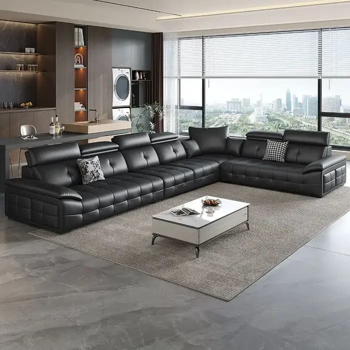 Sol confortable canapé accoudoir classique coin moderne