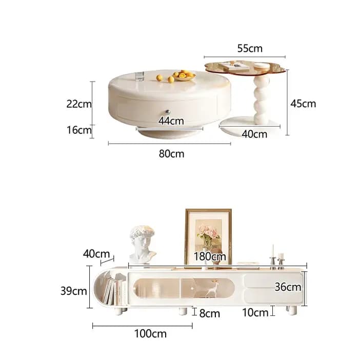 Ensemble de table à thé française ronde