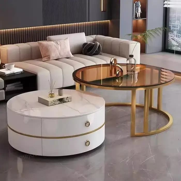 Glam Tables basses nordiques rondes simples