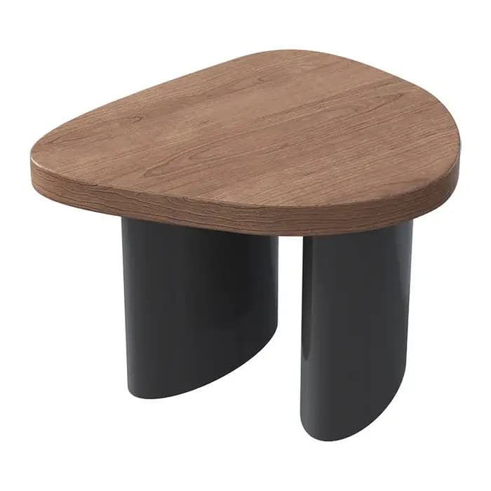 Table basse en bois massif pour salon, petite table d'appoint irrégulière, tables gigognes hautes et