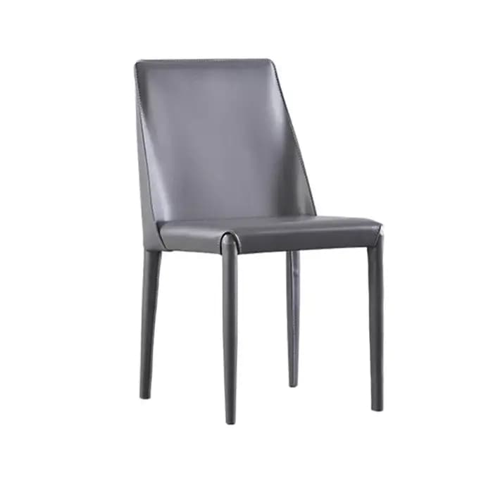 Fauteuil en cuir de dégager minimaliste italien, chaise de salle à manger nordique, chaise de restau