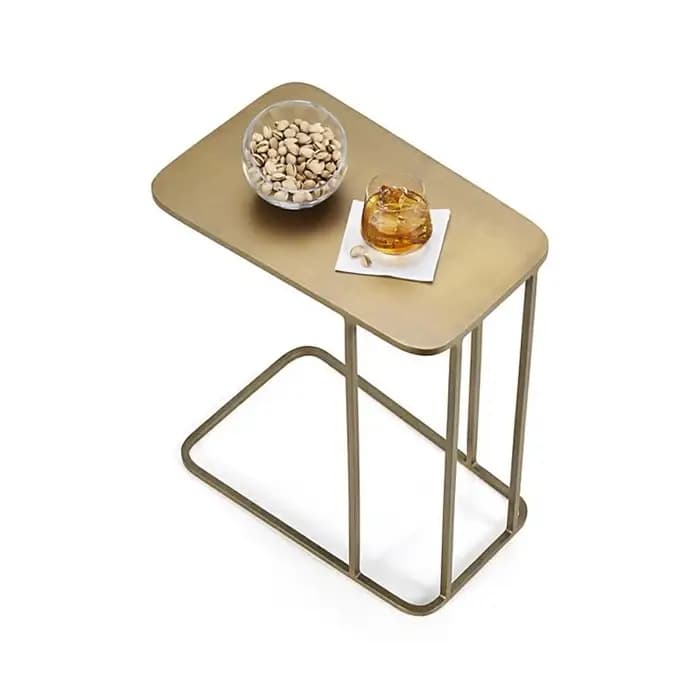 Table d'appoint de canapé en métal minimaliste moderne