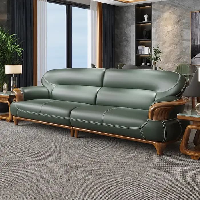 Canapé d'angle en cuir de luxe moderne