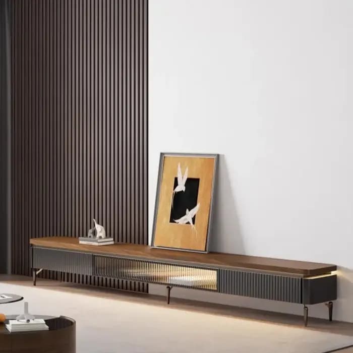 Meuble Tv De luxe nordique support au sol esthétique japonais