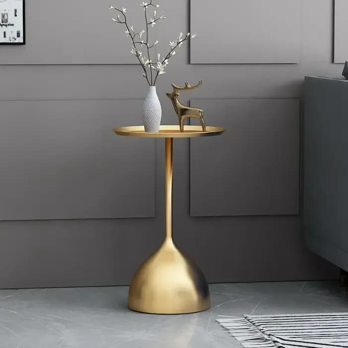 Petite Table Basse Nordique Créative de Luxe, Table d'Angle Simple en Fer Forgé, Table de oral et de