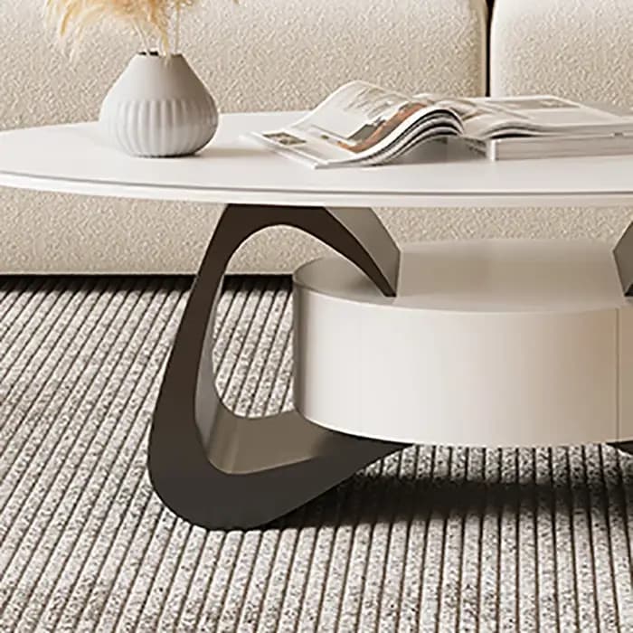 Table basse ovale de luxe