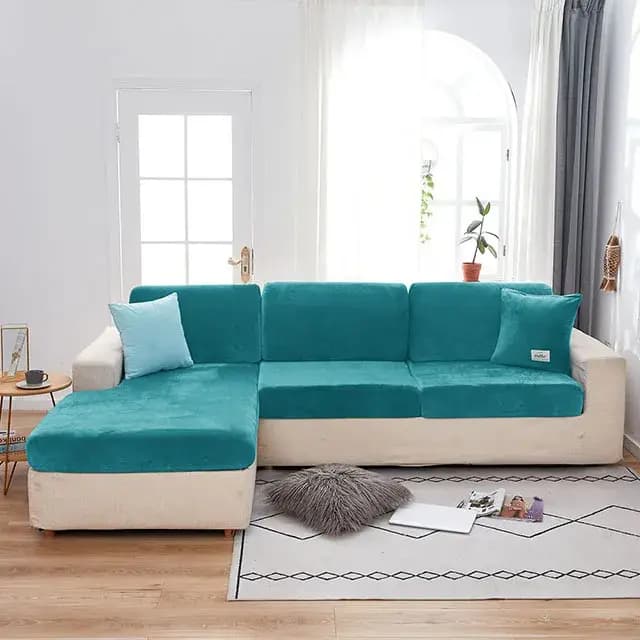 Housse de coussin de canapé en velours
