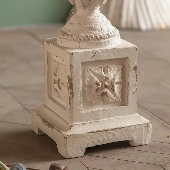 Français rétro bois massif Mini balcon loisirs canapé Table d'appoint salon créatif sculpté Table d'