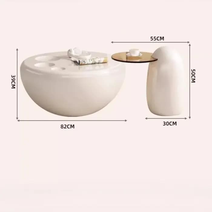 Table basse en forme de patte de chat