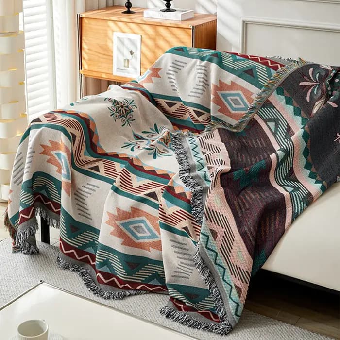 Housse de canapé en coton et lin style Boho