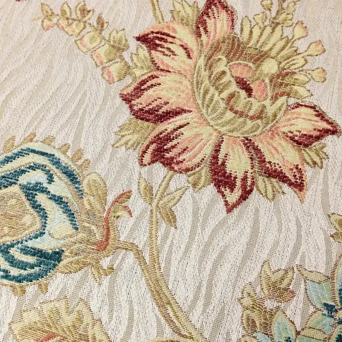Canapé Tissé en Polyester Chenille de Style Floral Américain Classique