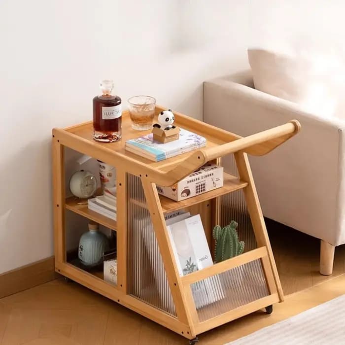 Petite Table basse en bois Portable réglable Premium rangement