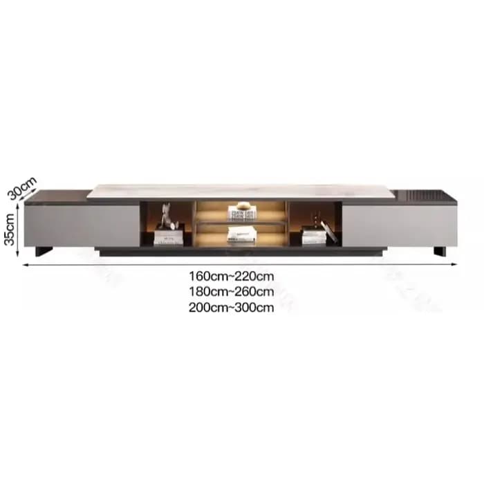 Meuble TV de Luxe Simple avec Vitrine