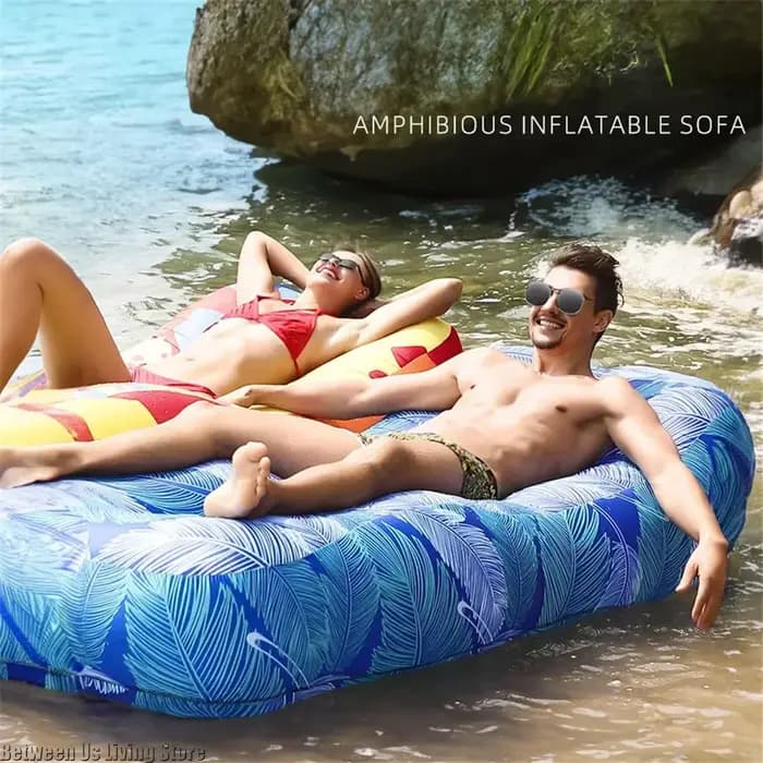 Canapé-lit gonflable de luxe – Conception extra large sans rouleau pour la plage