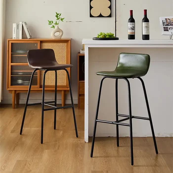 Tabouret de Bar de luxe Commercial noir lourd industriel petit déjeuner comptoir tabourets de Bar ha