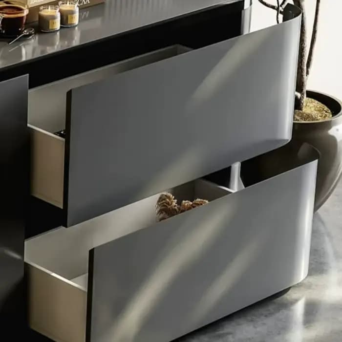 Meuble de rangement italien minimaliste de luxe avec tiroirs de bureau modernes
