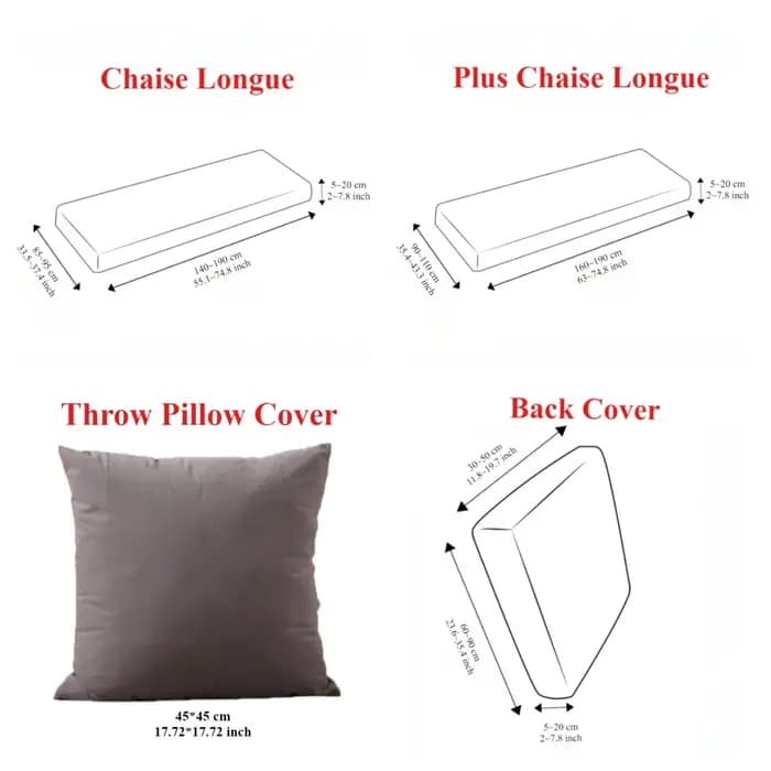 Housse de coussin de canapé réglable en velours