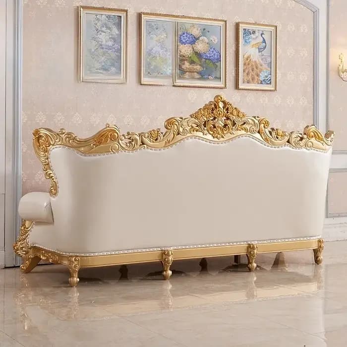 Ensemble de canapés en cuir pleine fleur véritable européen
