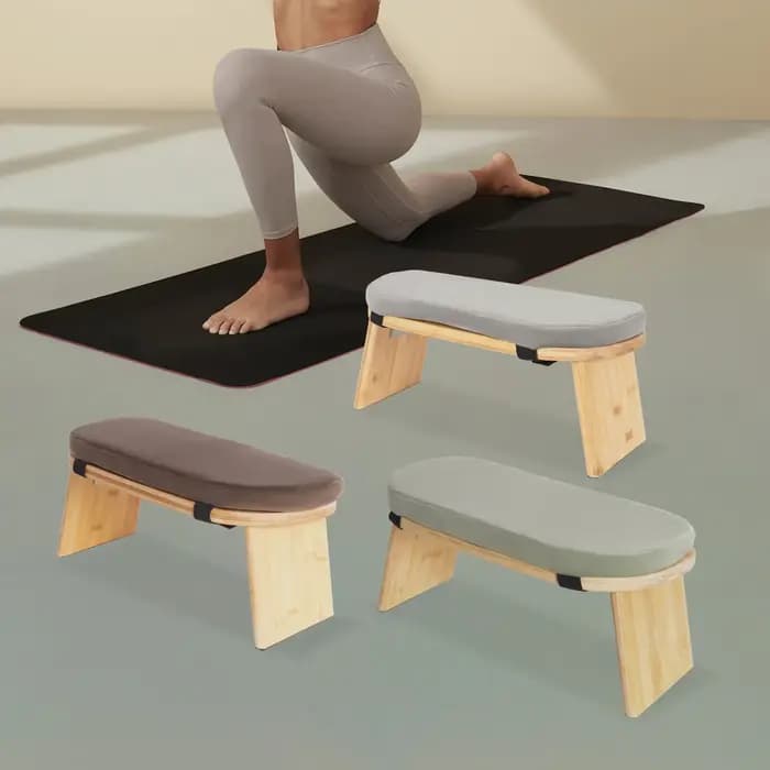 Bymaocar Banc de méditation, tabouret de méditation pliable et ergonomique, banc de méditation pliab