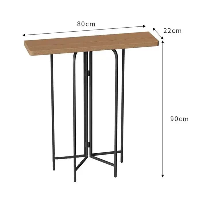 Table Console à pieds en métal Vintage