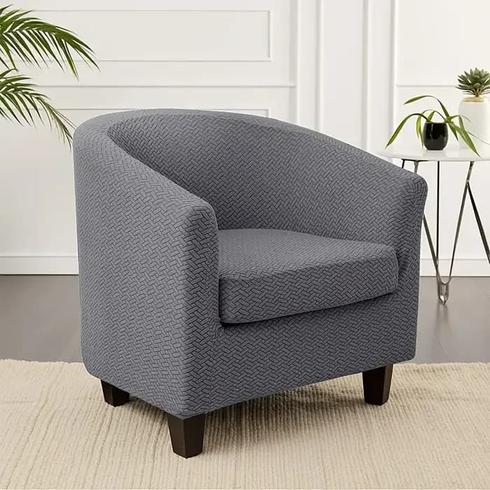 1 ensemble de housses de chaise de baignoire en Jacquard