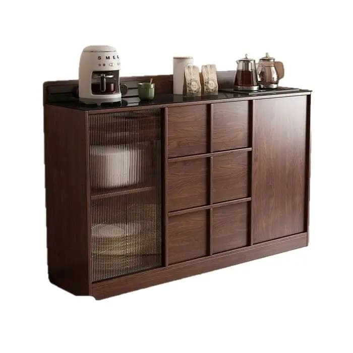 Armoire latérale de salle à manger en bois massif nordique