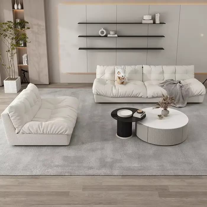 Confortable Relax salon canapés sol classique doux paresseux canapé coussin Double Woonkamer Banken meubles de maison accessoires