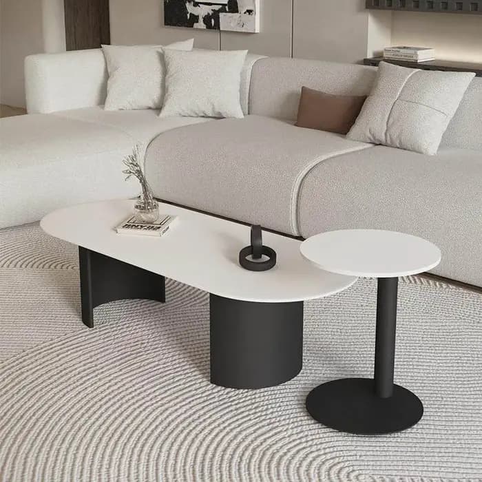 Table basse ovale moderne