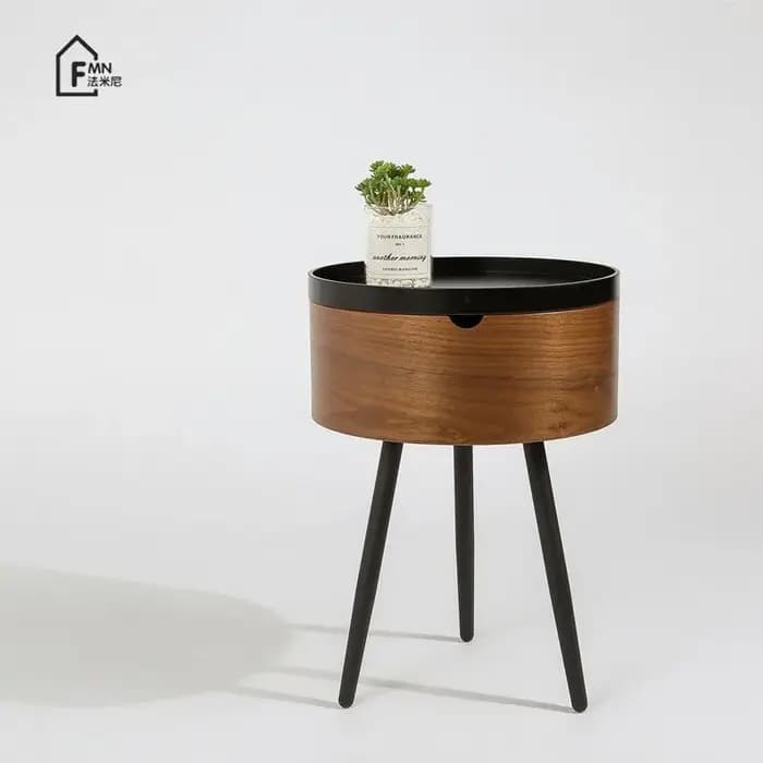 Table Basse Ronde Minimaliste Italienne pour Petit Appartement, Table d'Appoint de Salon, Table de Balcon Luxe Léger, Style Nordique Simple et Unique pour la Maison