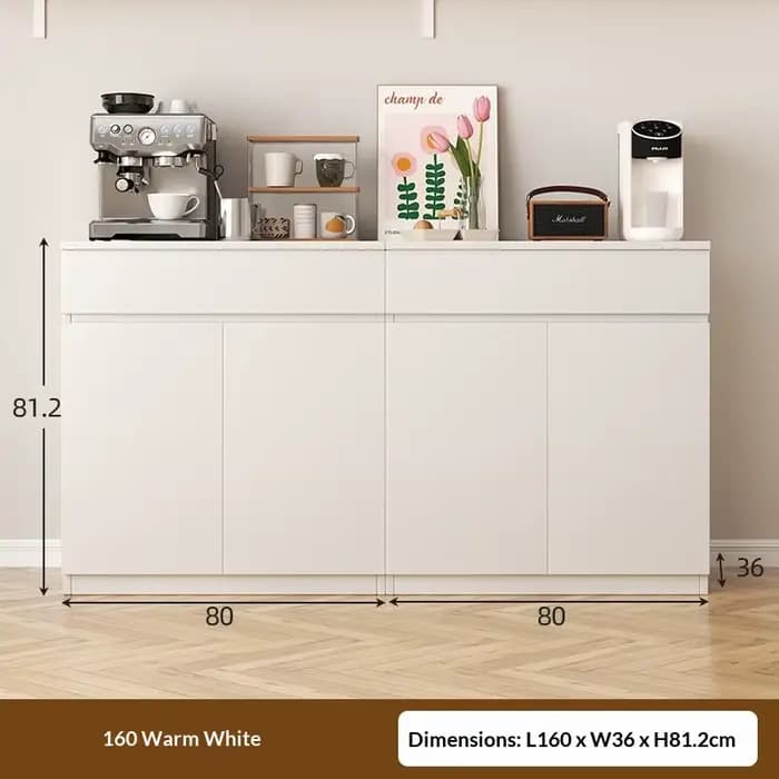 Meuble de rangement moderne en bois massif pour salon